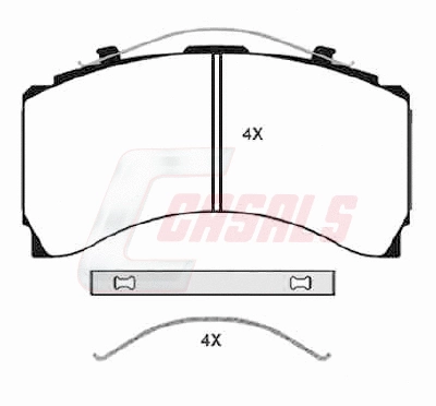 Brake Pad Set, disc brake (BKM244)