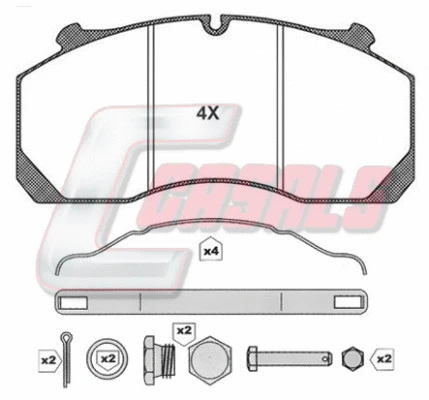 Brake Pad Set, disc brake (BKM123)