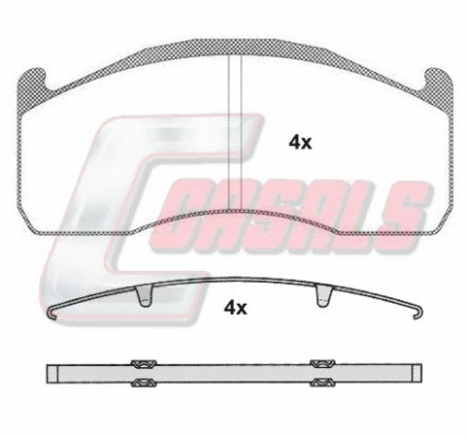 Brake Pad Set, disc brake (BKM151)
