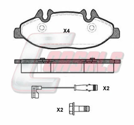 Brake Pad Set, disc brake (BKM002)