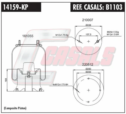 Bellow, air suspension (B1103)