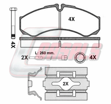 Brake Pad Set, disc brake (BKM1102)
