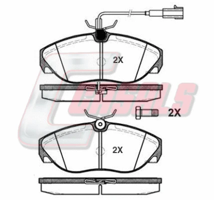 Brake Pad Set, disc brake (BKM1396)