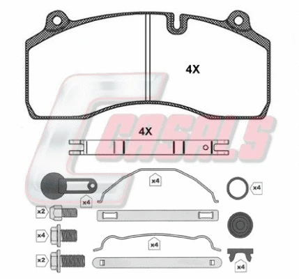 Brake Pad Set, disc brake (BKM181)