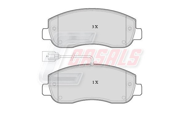 Brake Pad Set, disc brake (BKM147)