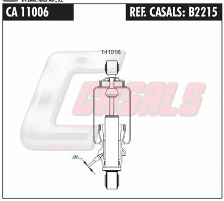 Shock Absorber, driver cab suspension (B2215)