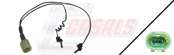 Warning Contact, brake pad wear (50087)