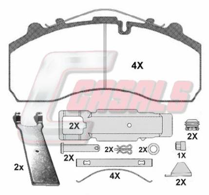 Brake Pad Set, disc brake (BKM988)