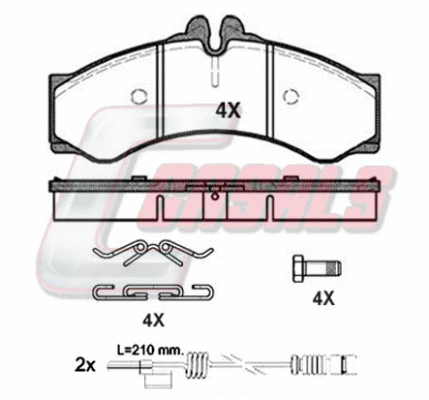 Brake Pad Set, disc brake (BKM1043)