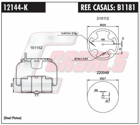Bellow, air suspension (B1181)