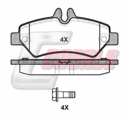 Brake Pad Set, disc brake (BKM116)