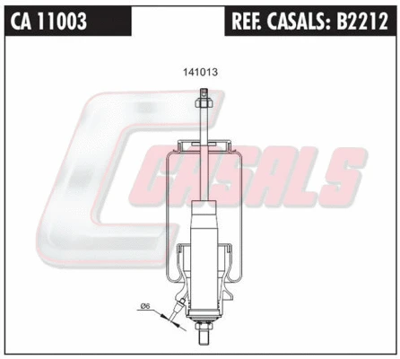 Shock Absorber, driver cab suspension (B2212)