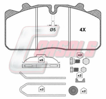 Brake Pad Set, disc brake (BKM1279)