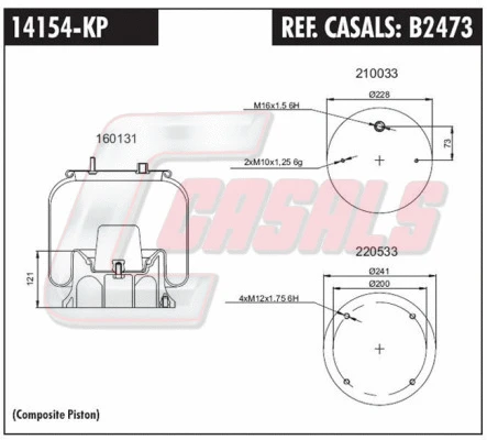Bellow, air suspension (B2473)