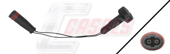 Warning Contact, brake pad wear (50158)