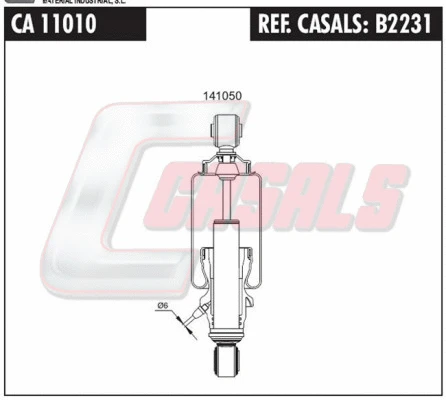 Shock Absorber, driver cab suspension (B2231)