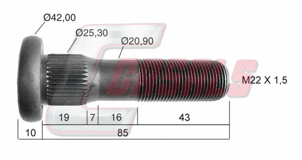 Wheel Stud (21125)
