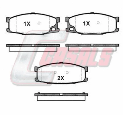 Brake Pad Set, disc brake (BKM110)