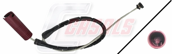 Warning Contact, brake pad wear (50131)
