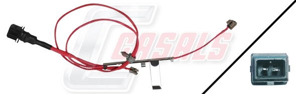 Warning Contact, brake pad wear (50260)