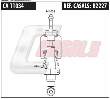 Shock Absorber, driver cab suspension (B2227)