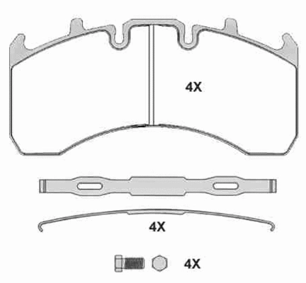 Brake Pad Set, disc brake (BKM1624)