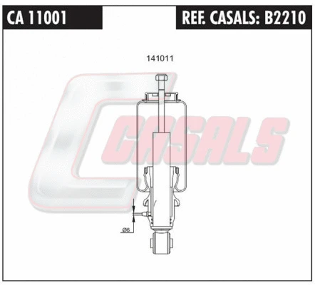 Shock Absorber, driver cab suspension (B2210)