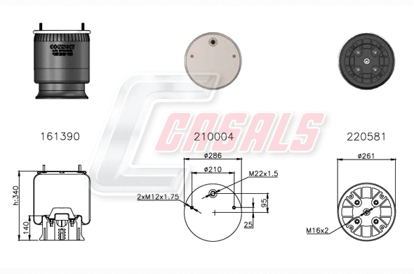 Bellow, air suspension (B2845)