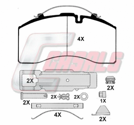 Brake Pad Set, disc brake (BKM004)