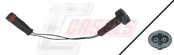 Warning Contact, brake pad wear (50163)