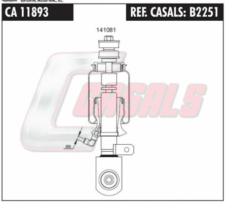 Shock Absorber, driver cab suspension (B2251)