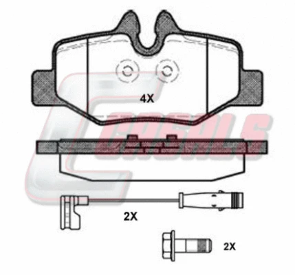 Brake Pad Set, disc brake (BKM003)