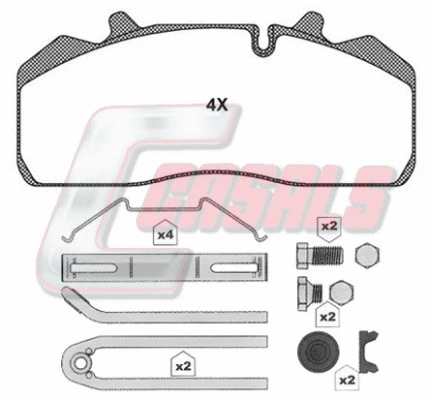 Brake Pad Set, disc brake (BKM1389)