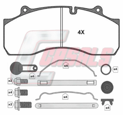 Brake Pad Set, disc brake (BKM143)