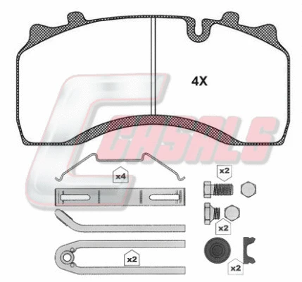 Brake Pad Set, disc brake (BKM129)