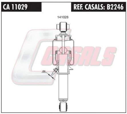 Shock Absorber, driver cab suspension (B2246)