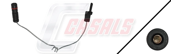 Warning Contact, brake pad wear (50091)