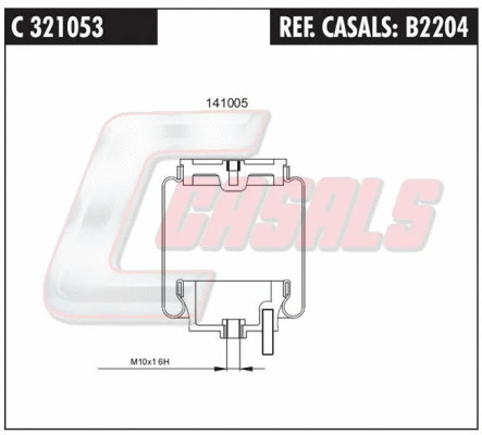Bellow, driver cab suspension (B2204)