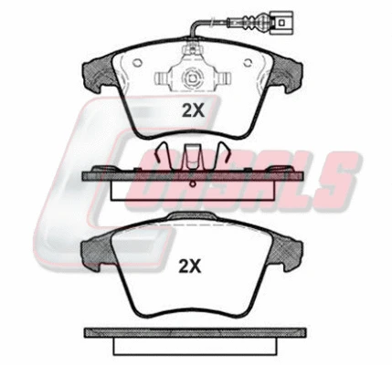 Brake Pad Set, disc brake (BKM746)