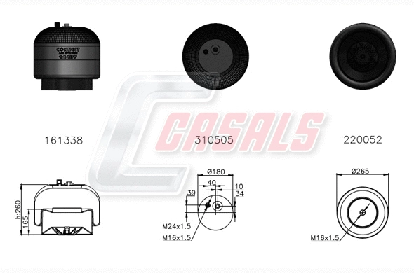 Bellow, air suspension (B2745)