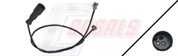 Warning Contact, brake pad wear (50123)