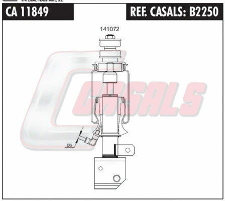Shock Absorber, driver cab suspension (B2250)