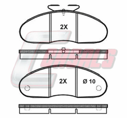 Brake Pad Set, disc brake (BKM627)