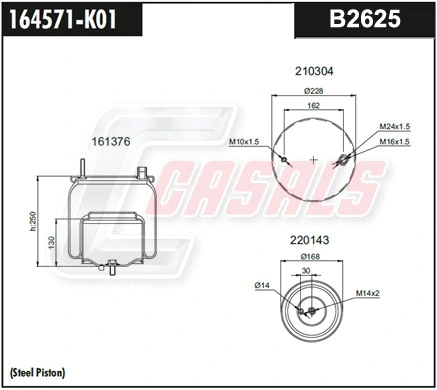 Bellow, air suspension (B2625)
