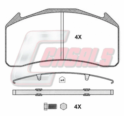 Brake Pad Set, disc brake (BKM1386)