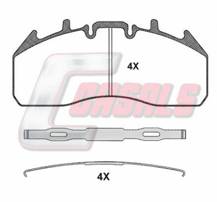 Brake Pad Set, disc brake (BKM174)