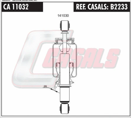 Shock Absorber, driver cab suspension (B2233)