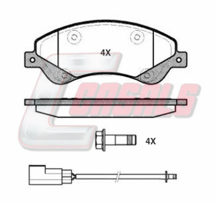 Brake Pad Set, disc brake (BKM485)