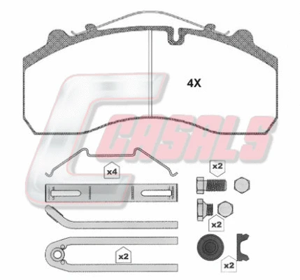 Brake Pad Set, disc brake (BKM1366)