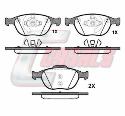 Brake Pad Set, disc brake (BKM1444)